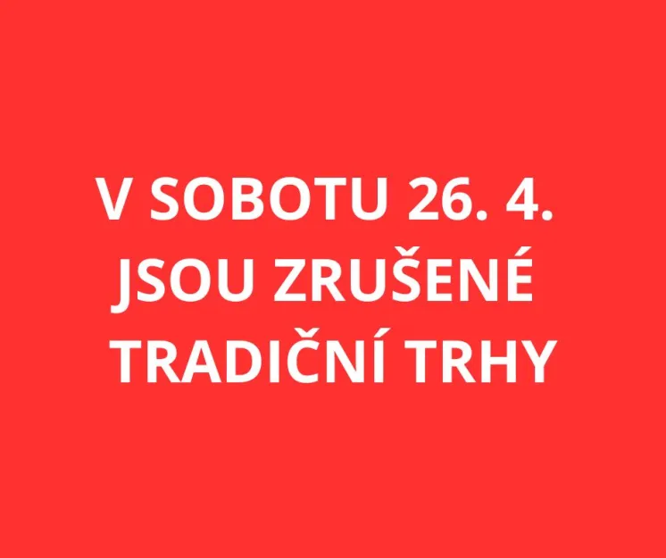 V sobotu 26. dubna jsou zrušené tradiční trhy v Berouně